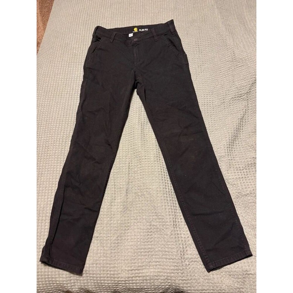 Women’s Size 4 Carhartt Pants Black Slim Fit Cotton